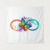 Tenture Bright infinity with rainbow butterfly (Devant)