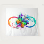 Tenture Bright infinity with rainbow butterfly (Devant (Horizontal))