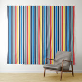 Tenture Bright multicolore bandes horizontales. (En situation (horizontale))