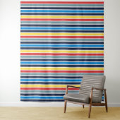 Tenture Bright multicolore bandes horizontales. (En situation)