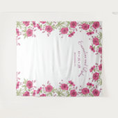 Tenture Bright Pink Rose Wedding Photo Backdrop (Devant (Horizontal))