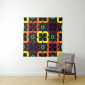 Tenture Bright seamless pattern with colorful flowers on a (En situation)