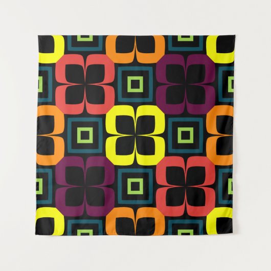 Tenture Bright seamless pattern with colorful flowers on a (Devant)
