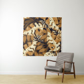 Tenture Bright Tropical Feuilles Dark Motif (En situation)