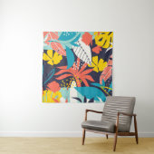 Tenture Bright Tropical Feuilles Dark Motif (En situation)