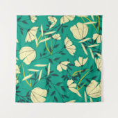 Tenture Bright tropical seamless pattern with leaves and p (Devant (Horizontal))