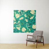 Tenture Bright tropical seamless pattern with leaves and p (En situation)