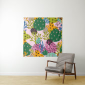 Tenture Bright underwater illustration pattern with beauti (En situation)