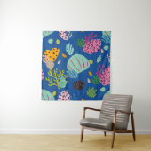 Tenture Bright underwater seamless pattern with beautiful (En situation)