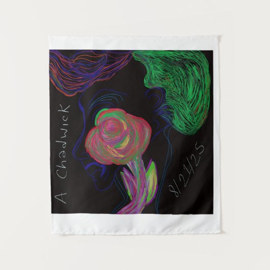 Tenture Brilliantly Colored African Floral Tapestry (Devant)