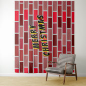 Tenture Briques de Noël Fond (En situation)