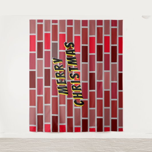 Tenture Briques de Noël Fond (Devant)