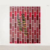 Tenture Briques de Noël Toile de Fond (Devant)