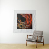 Tenture Briser le Cercle Vortex de Feu Art Abstrait (En situation)