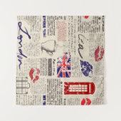 Tenture British newspaper pattern (Devant (Horizontal))