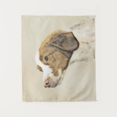 Tenture Brittany Peinture - Cute Original Chien Art (Devant)