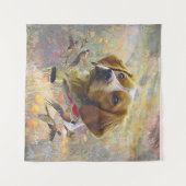 Tenture Brittany Spaniel Art, Chasse de faisan (Devant (Horizontal))