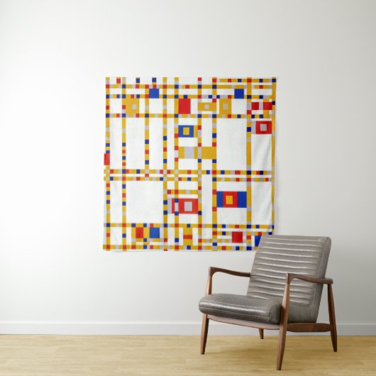 Tenture Broadway Boogie Woogie | Piet Mondrian | (En situation (horizontale))