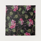 Tenture Broderie fleurs de géranium sans couture motif (Devant (Horizontal))