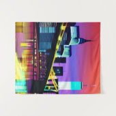 Tenture Brooklyn Bridge en soirée / à la nuit (Devant (Horizontal))