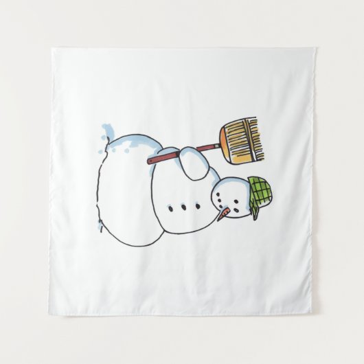 Tenture Broom Snowman (Devant (Horizontal))
