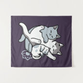 Tenture Brosse à lait - Chats à couchage mignon (Devant (Horizontal))