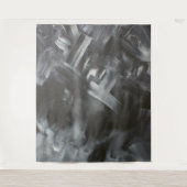 Tenture Brosses Abstraites monochromes noir et blanc (Devant)