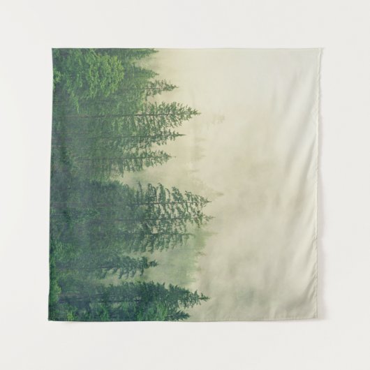 Tenture Brouillard dans une forêt d'épinettes (Devant (Horizontal))