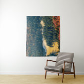 Tenture Brouillard roulant sur un champ d'automne solitair (En situation)