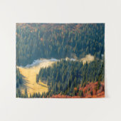 Tenture Brouillard roulant sur un champ d'automne solitair (Devant (Horizontal))