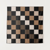 Tenture Brown À damiers noir En vichy Motif (Devant (Horizontal))