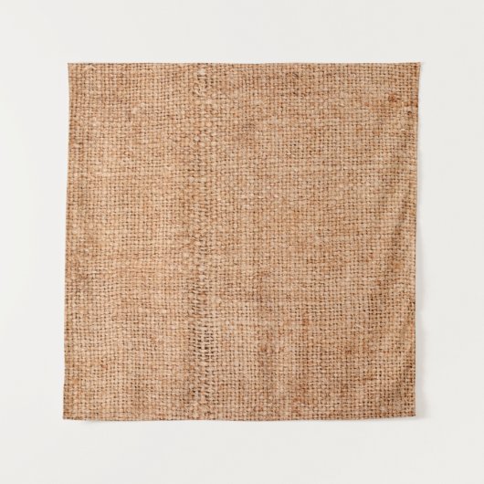 Tenture Brown burlap posé sur une feuille blanche. dossier (Devant (Horizontal))