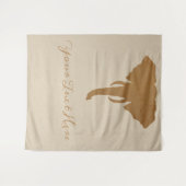 Tenture Brown Elephant Head Rustique Safari Chic Jungle (Devant (Horizontal))