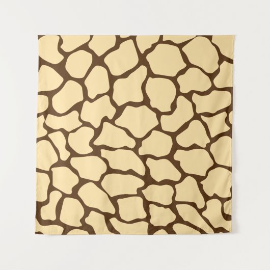 Tenture Brown Giraffe Pattern – Minimal Animal Print (Devant (Horizontal))