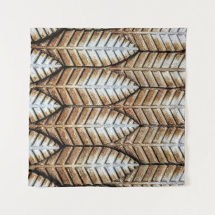 Tenture Brown leaf accent area rug