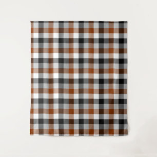 Tenture Brown noir blanc Twill En vichy design
