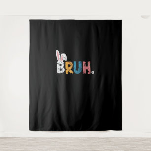 Tenture Bruh Bunny Pâques mignonne mème pour les enfants _