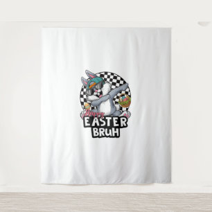 Tenture Bruh Dabbing Rabbit Jour de Pâques Oeufs Dab Garço