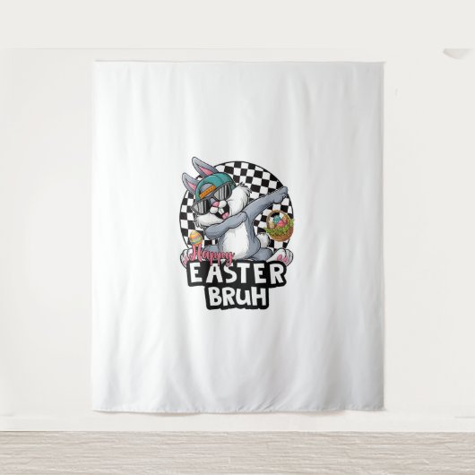 Tenture Bruh Dabbing Rabbit Jour de Pâques Oeufs Dab Garço (Devant)