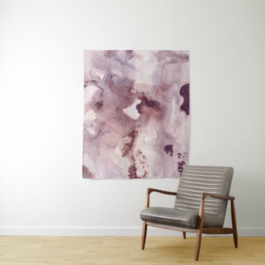 Tenture Brumage d'encre prune en marbre glam #1 #mur #déco (En situation)