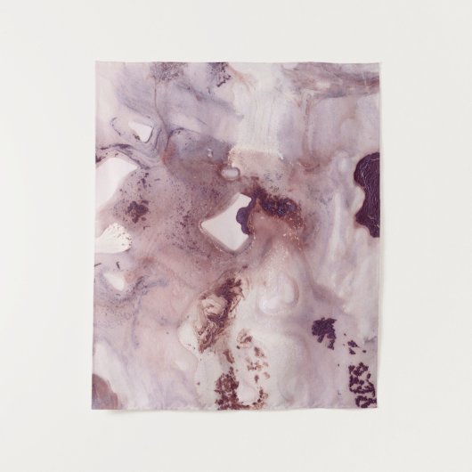 Tenture Brumage d'encre prune en marbre glam #1 #mur #déco (Devant)