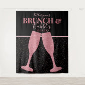 Tenture Brunch Bubbly Parties scintillant rose Champagne f (Devant)