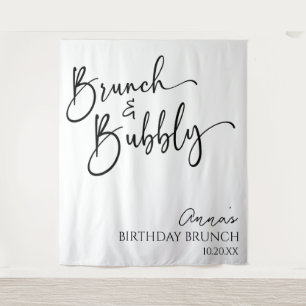 Tenture Brunch élégant et fête de brunch d'anniversaire Bu