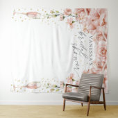 Tenture Brunch et Bubbly floral Backdrop de mariage (En situation (horizontale))