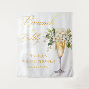 Tenture Brunch et Fête des mariées champagne Bubbly
