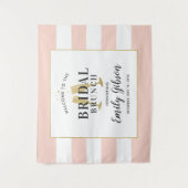 Tenture Brunch nuptial Blush Pink Champagne Toast Bienvenu (Devant)