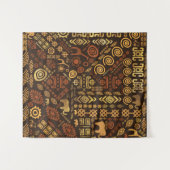 Tenture Bruns africains ethniques et or #12 de modèle (Devant (Horizontal))