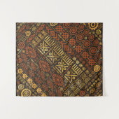 Tenture Bruns africains ethniques et or #5 de modèle (Devant (Horizontal))