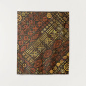 Tenture Bruns africains ethniques et or #5 de modèle (Devant)