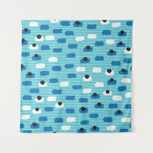 Tenture Brush course sans couture motif, dessiné à la main (Devant)